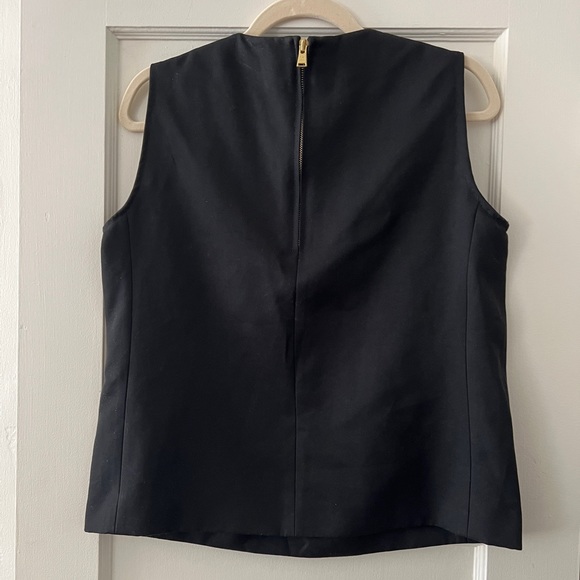 Authentic Vintage Louis Vuitton LV black blouse top tank gold buttons mod 60s - Picture 4 of 14